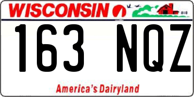 WI license plate 163NQZ