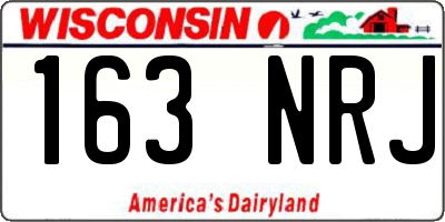 WI license plate 163NRJ