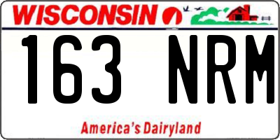WI license plate 163NRM