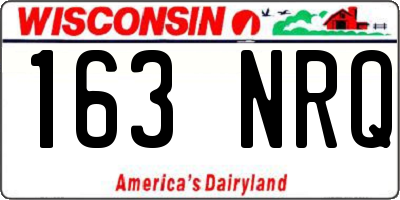 WI license plate 163NRQ