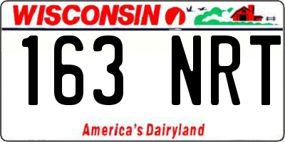 WI license plate 163NRT