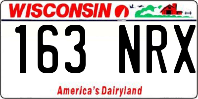 WI license plate 163NRX