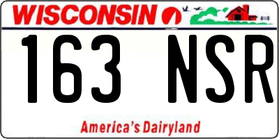 WI license plate 163NSR