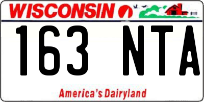 WI license plate 163NTA