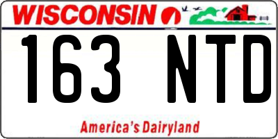 WI license plate 163NTD