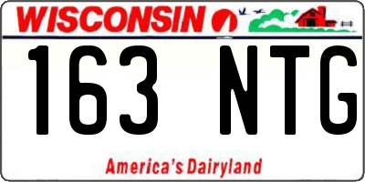 WI license plate 163NTG