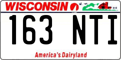 WI license plate 163NTI
