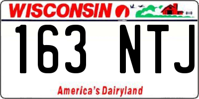 WI license plate 163NTJ