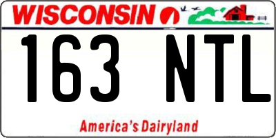 WI license plate 163NTL