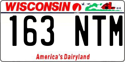 WI license plate 163NTM