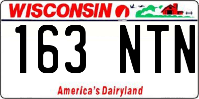 WI license plate 163NTN