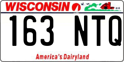 WI license plate 163NTQ