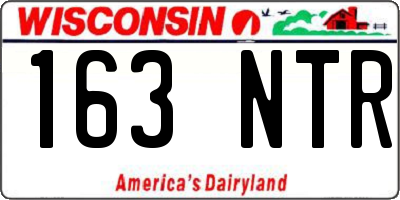 WI license plate 163NTR