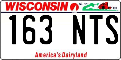 WI license plate 163NTS