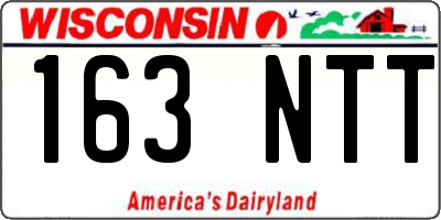 WI license plate 163NTT