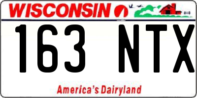 WI license plate 163NTX