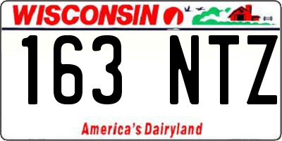 WI license plate 163NTZ