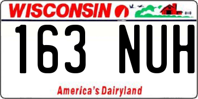 WI license plate 163NUH