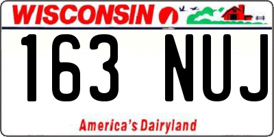WI license plate 163NUJ