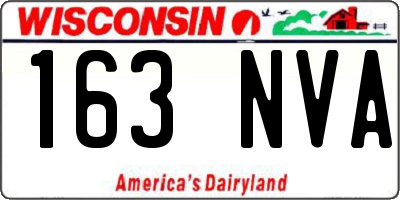 WI license plate 163NVA