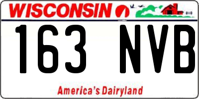 WI license plate 163NVB