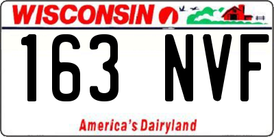 WI license plate 163NVF
