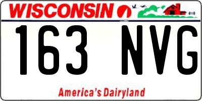 WI license plate 163NVG