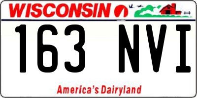 WI license plate 163NVI