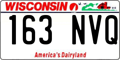 WI license plate 163NVQ