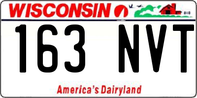 WI license plate 163NVT