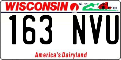 WI license plate 163NVU