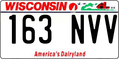 WI license plate 163NVV