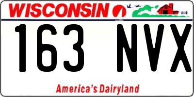 WI license plate 163NVX