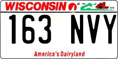 WI license plate 163NVY