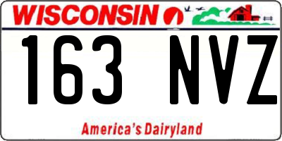 WI license plate 163NVZ