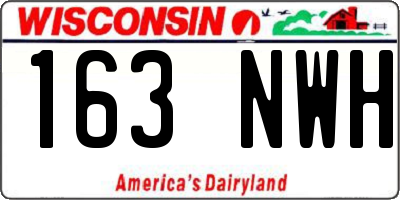WI license plate 163NWH