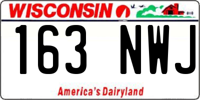 WI license plate 163NWJ