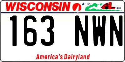 WI license plate 163NWN