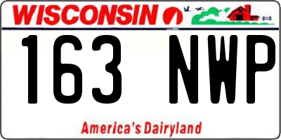 WI license plate 163NWP