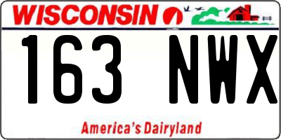 WI license plate 163NWX
