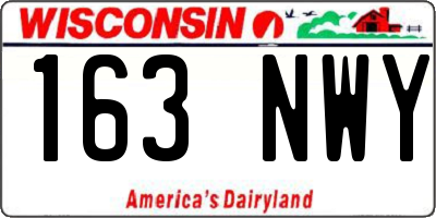 WI license plate 163NWY