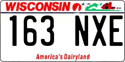 WI license plate 163NXE