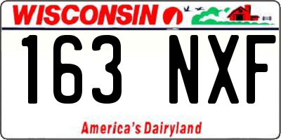 WI license plate 163NXF