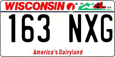 WI license plate 163NXG