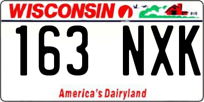 WI license plate 163NXK