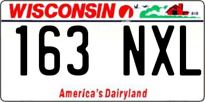 WI license plate 163NXL
