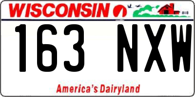 WI license plate 163NXW