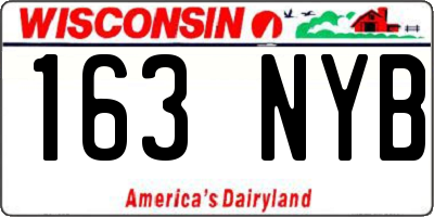 WI license plate 163NYB