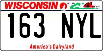 WI license plate 163NYL