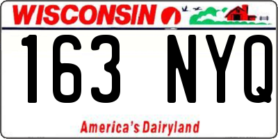WI license plate 163NYQ